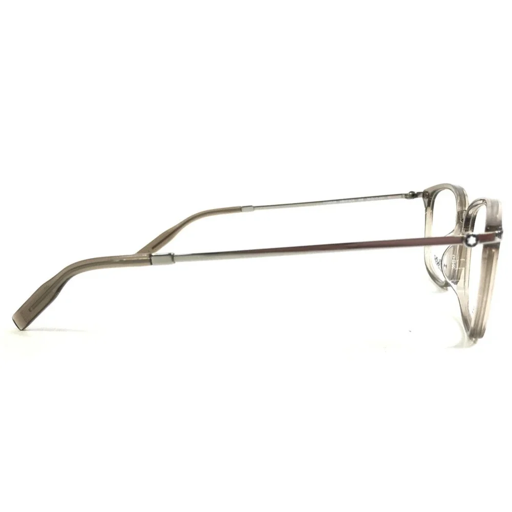 Montblanc Eyeglasses Frame MB0315OA 008 Clear Brown Silver Asian Fit 56-17-150